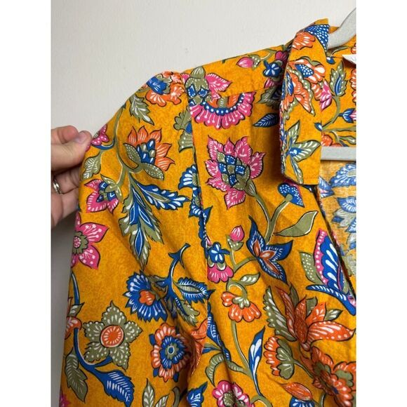 House of Harlow 1960 Cheyna Floral Orange Cut Out Dress Sz. M - Picture 5 of 10